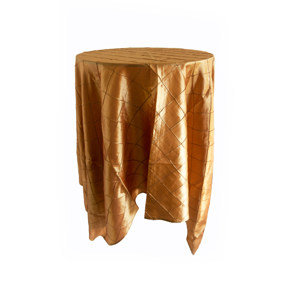  Gold Pintuck Square Overlay Tablecloth 
